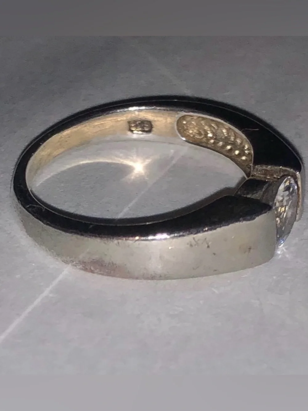 Sterling Silver Ring w/ Cubic Zirconia center